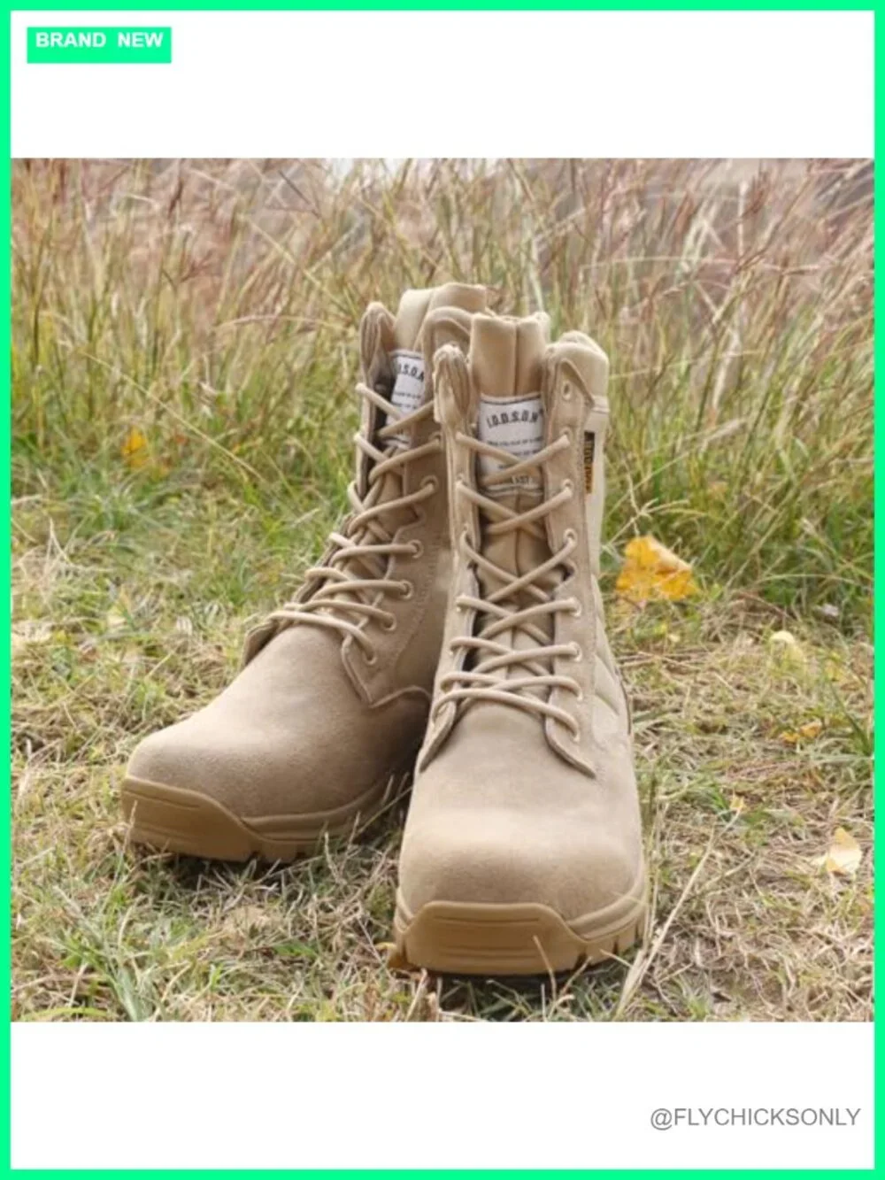 Men's Military Tactical Work Boots Side Zipper Puncture Resistant Combat Hiking